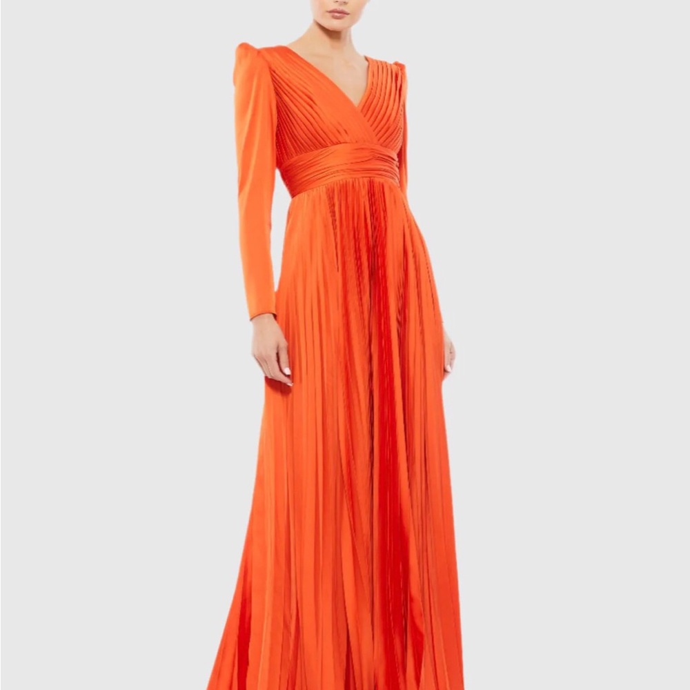 Elegant Orange Evening Gown